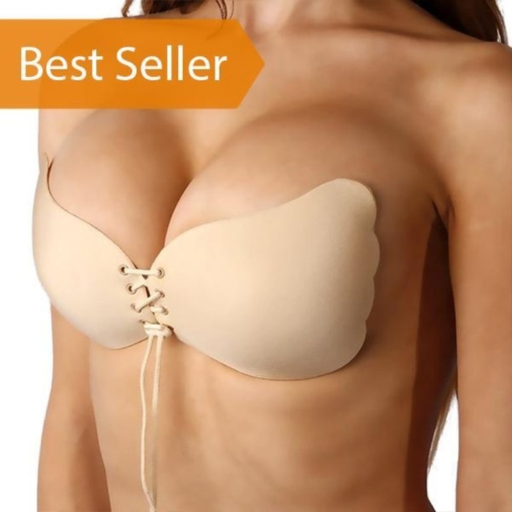 4 Sexy No Strings Invisible Strapless Stick On Bra
